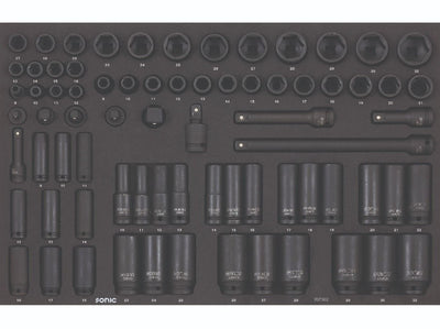IMPACT SOCKET SET 3/8", 1/2"